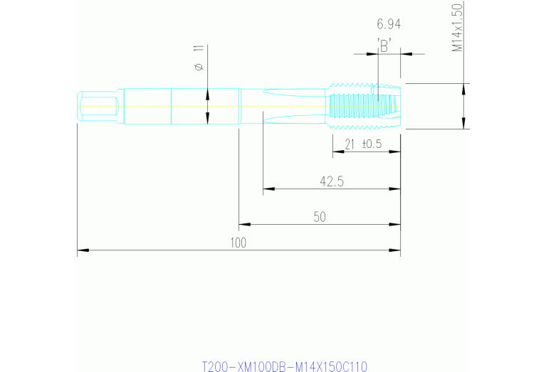 T200-XM100DB-M14X150C110