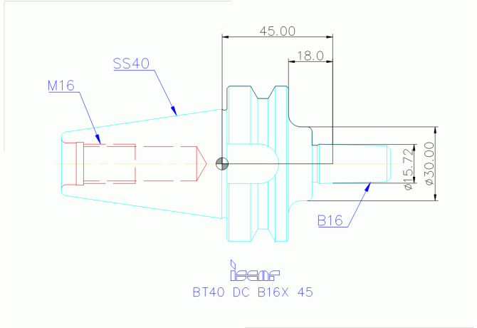 BT40 DC B16X 45
