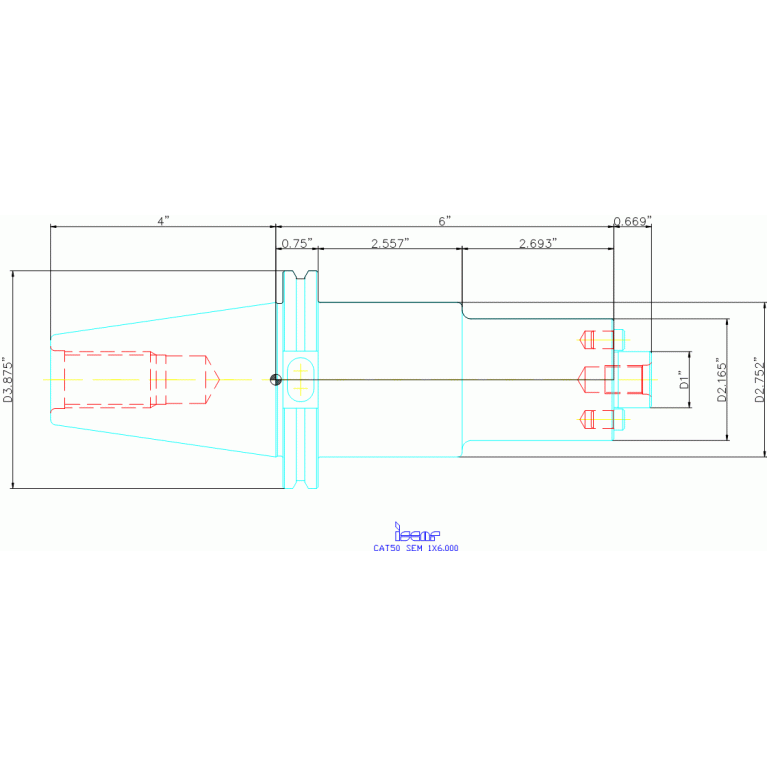 CAT50 SEM 1X6.000