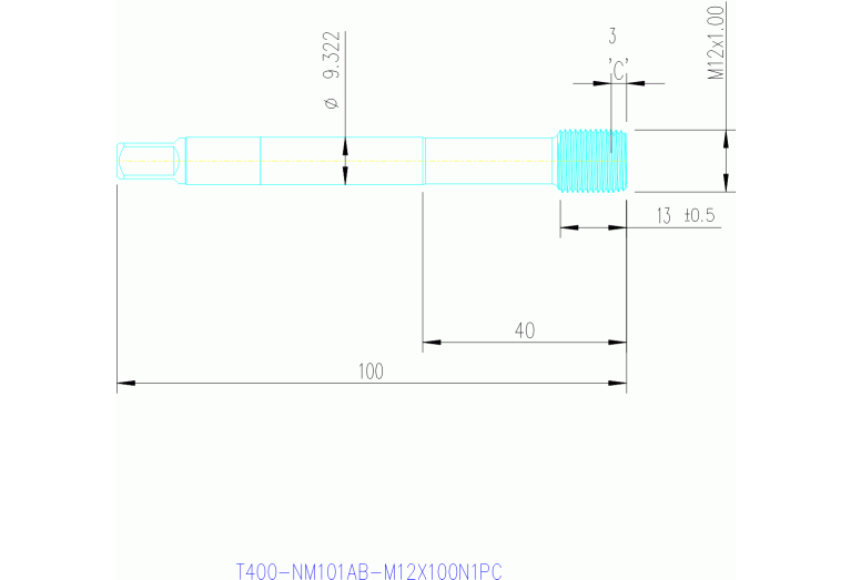 T400-NM101AB-M12X100N1PC