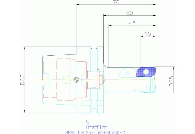 HM90 EAL25-L50-HSK63A-15