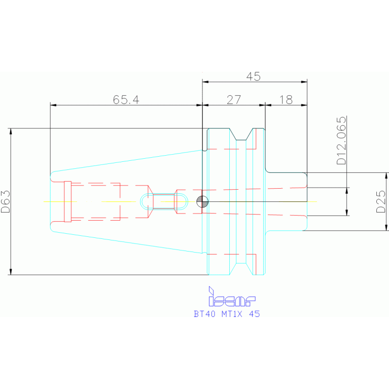 BT40 MT1X 45