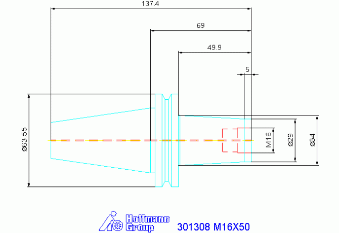 301308 M16X50