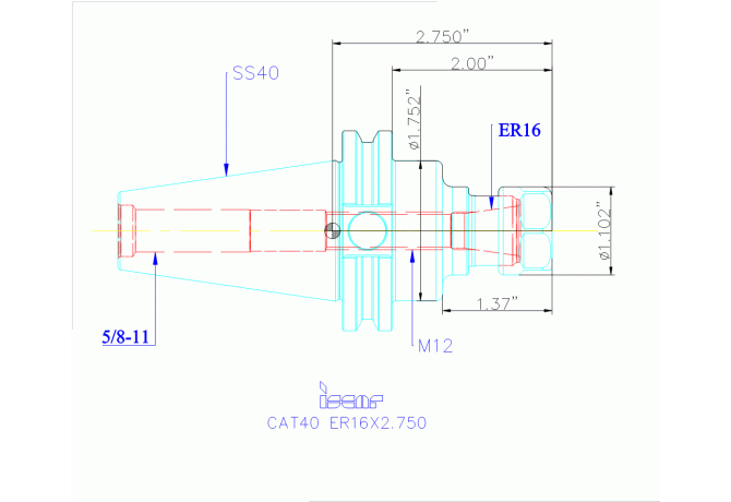 CAT40 ER16X2.750