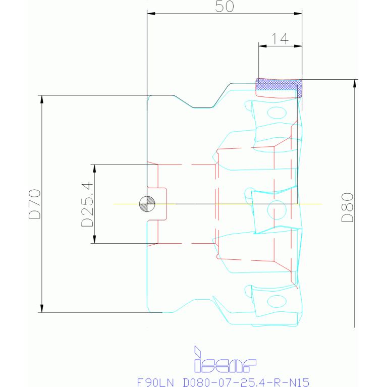 F90LN D080-07-25.40-R-N15