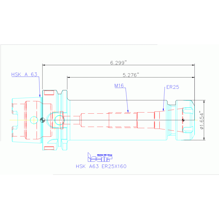 HSK A63 ER25X160