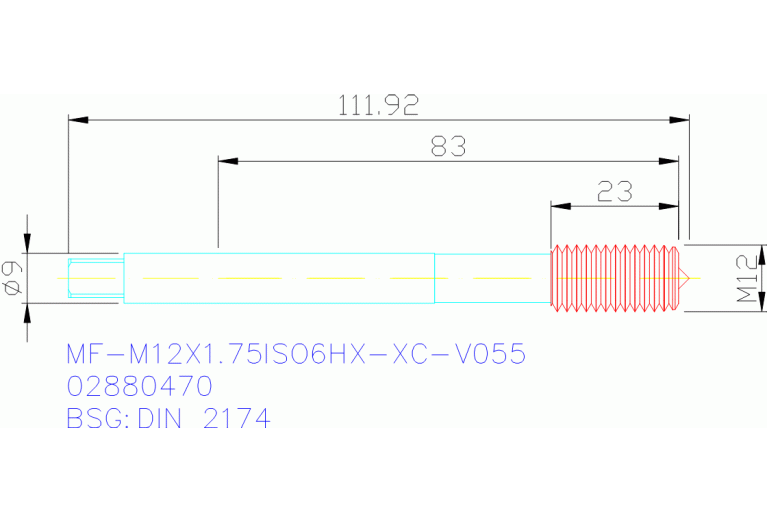 MF-M12X1.75ISO6HX-XC-V055