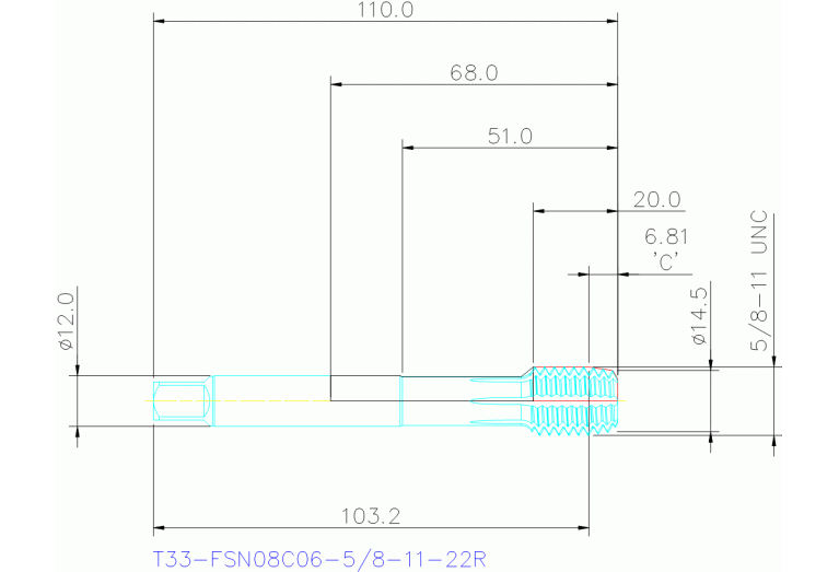 T33-FSN08C06-5/8-11-22R