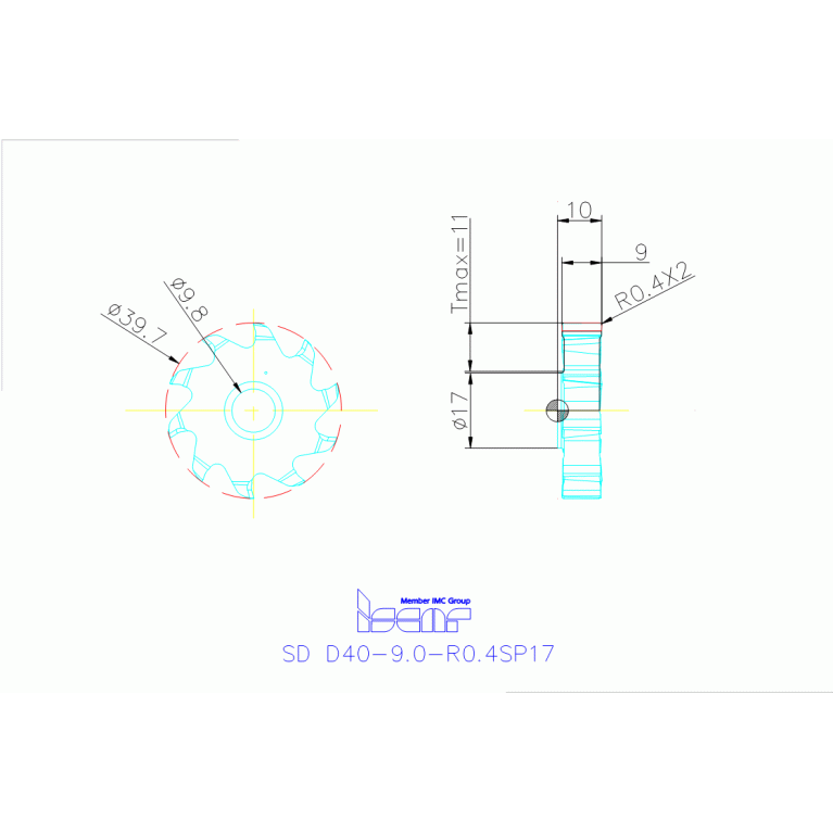 SD D40-9.0-R0.4SP17 IC908