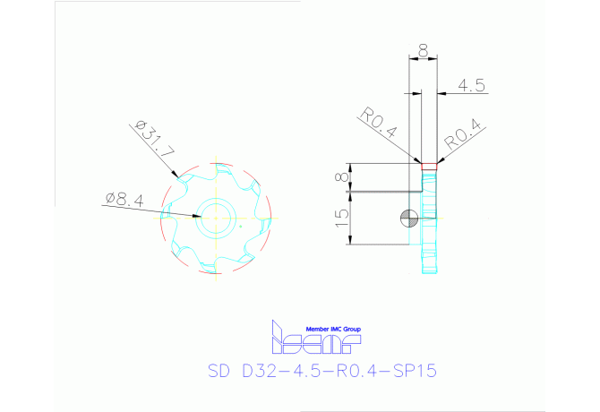 SD D32-4.5-R0.4-SP15 IC908