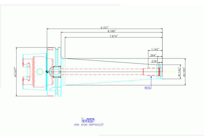 HSK A100 ODP16X237