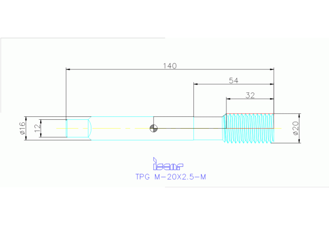 TPG M-20X2.5-M HETI