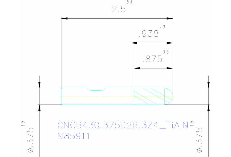 CNCB430.375D2B.3Z4 TIALN
