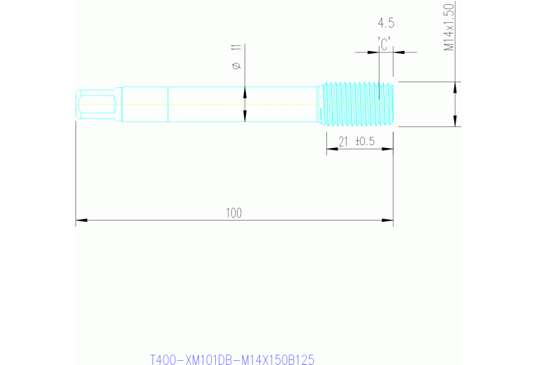 T400-XM101DB-M14X150B125