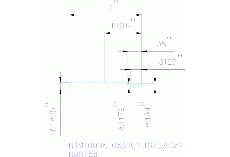 NTM100NR.10X32UN.187 ALCRN