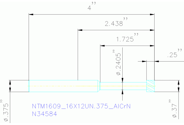 NTM1609/16X12UN.375 ALCRN