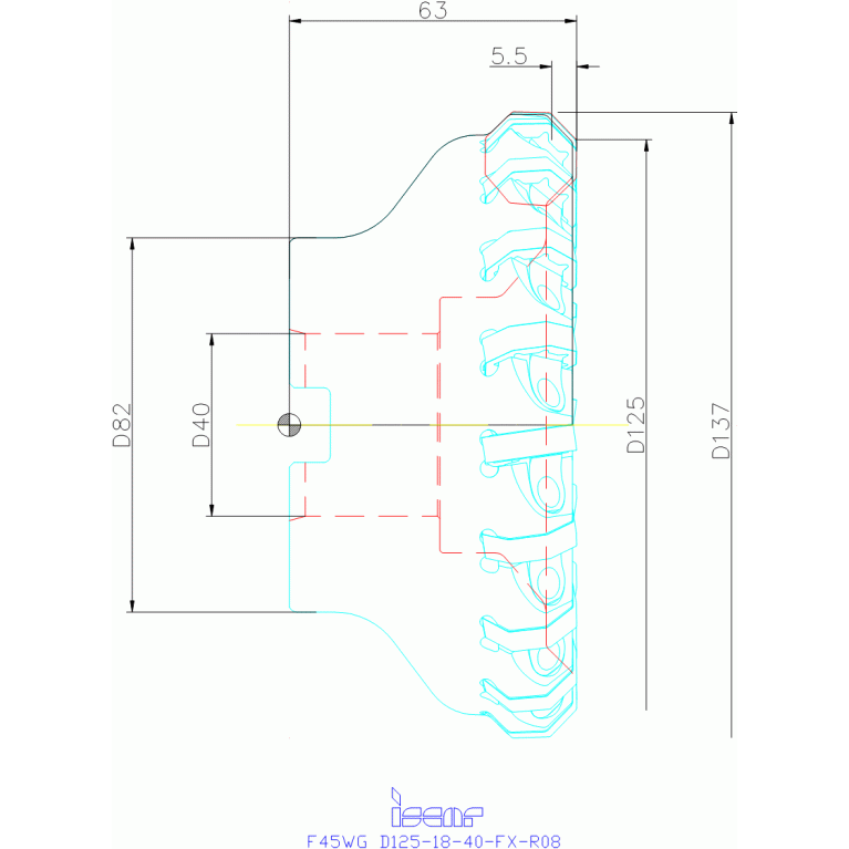 F45WG D125-18-40-FX-R08