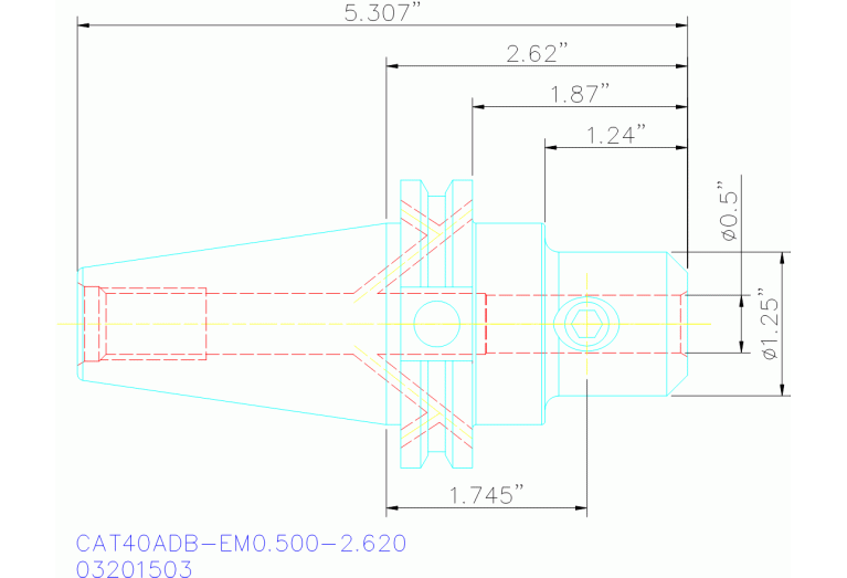 CAT40ADB-EM0.500-2.620