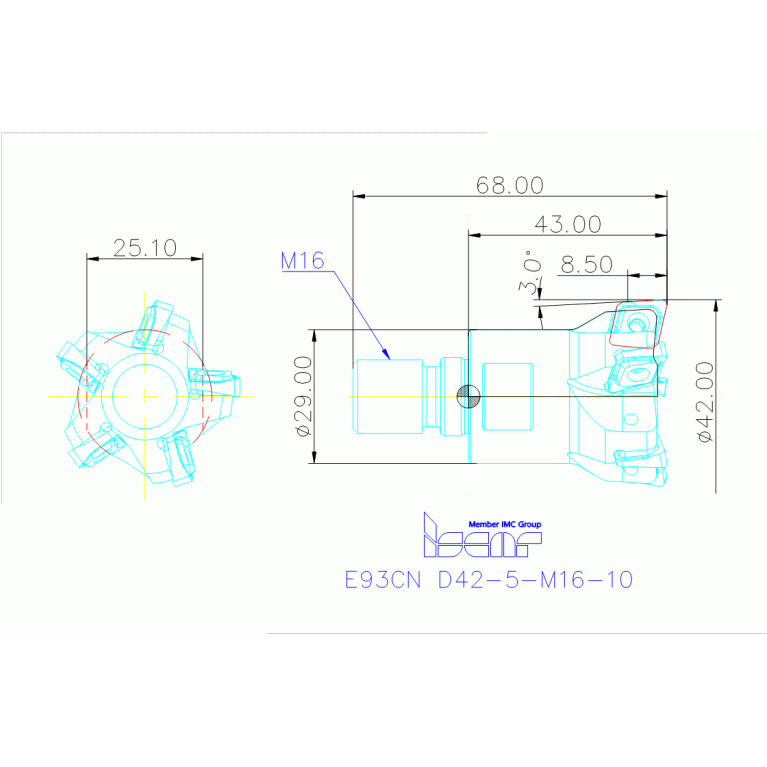E93CN D42-5-M16-10