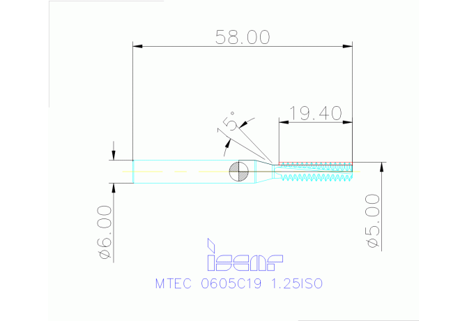 MTEC 0605C19 1.25ISO IC908
