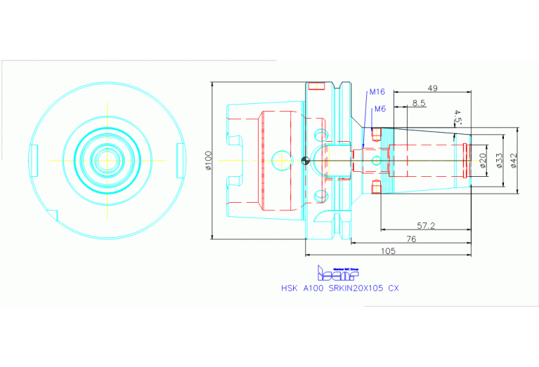 HSK A100 SRKIN20X105 CX