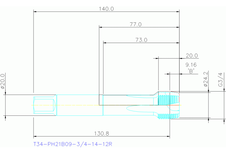 T34-PH21B09-3/4-14-12R