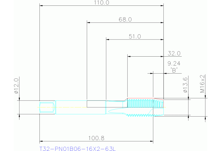 T32-PN01B06-16X2-63L