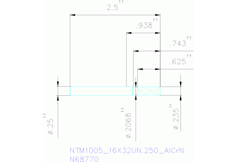 NTM1005/16X32UN.250 ALCRN