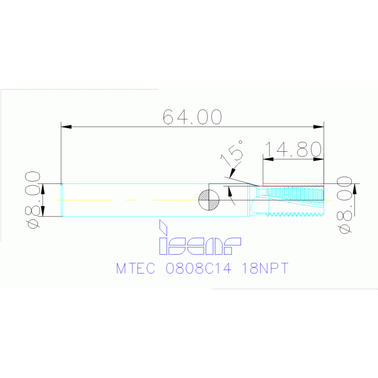 MTEC 0808C14 18NPT IC908