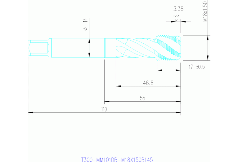 T300-MM101DB-M18X150B145