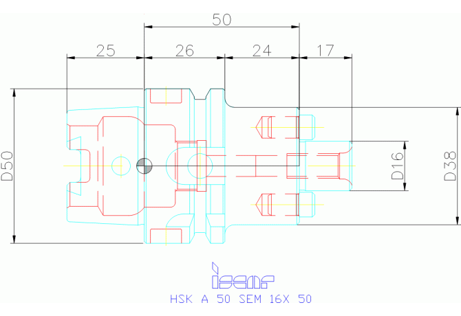 HSK A 50 SEM 16X 50