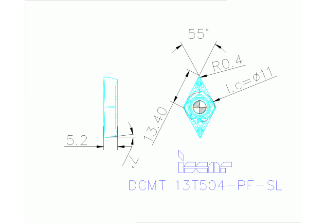 DCMT 13T504-PF-SL IC8150