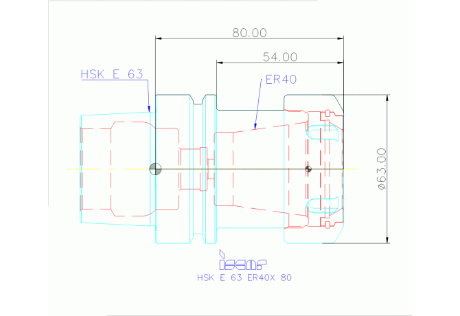 HSK E 63 ER40X 80