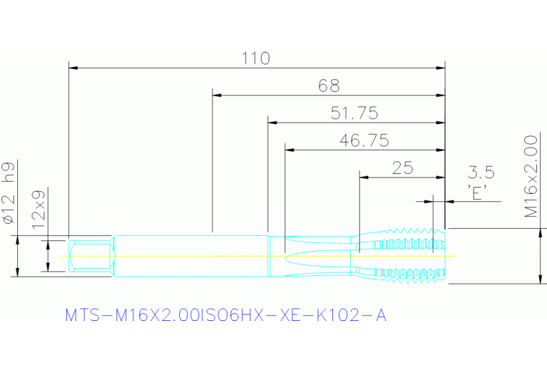 MTS-M16X2.00ISO6HX-XE-K102-A