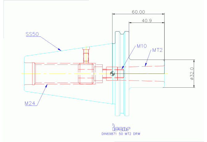 DIN69871 50 MT2 DRW