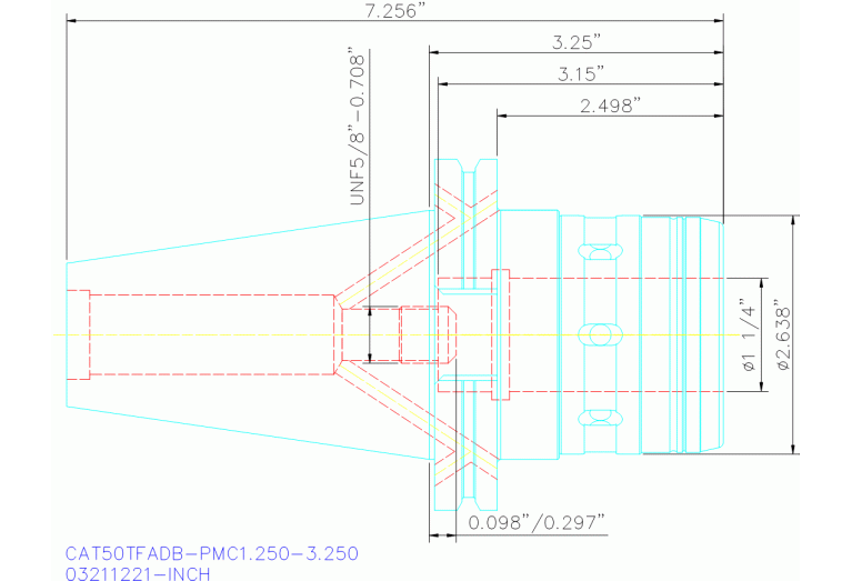 CAT50TFADB-PMC1.250-3.250