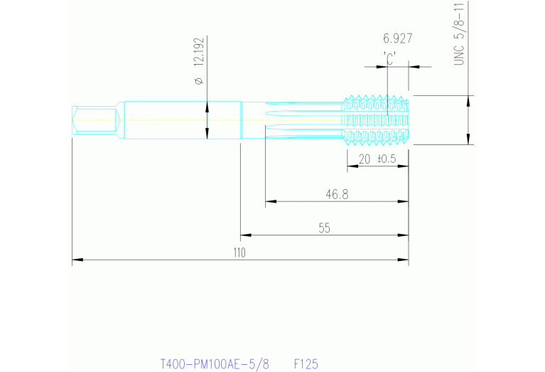 T400-PM100AE-5/8 F125