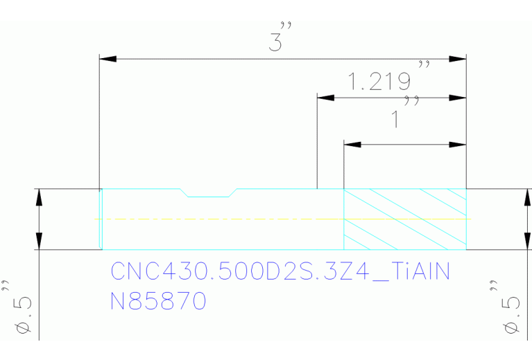 CNC430.500D2S.3Z4 TIALN