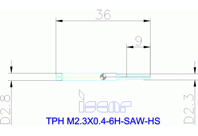TPH M2.3X0.4-6H-SAW-HS