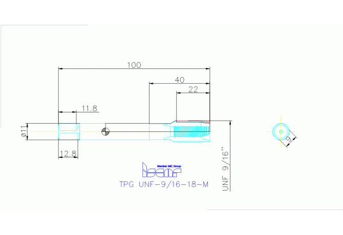 TPG UNF-9/16-18-M HE