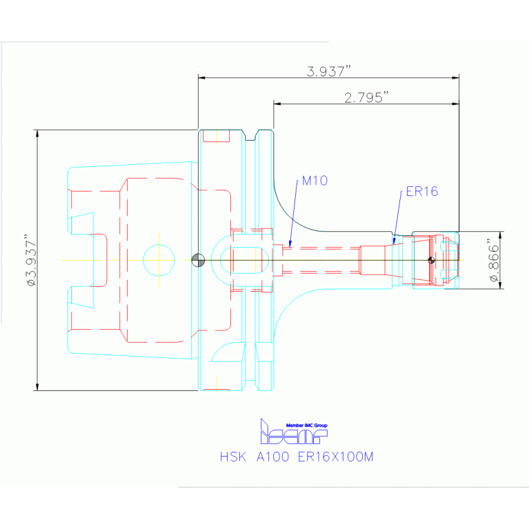 HSK A100 ER16X100M