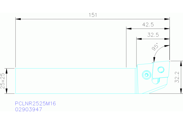 PCLNR2525M16