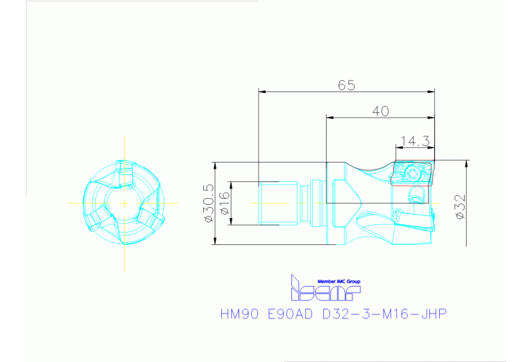 HM90 E90AD D32-3-M16-JHP