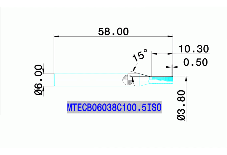 MTECB 06038C10 0.5ISO IN2005
