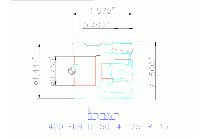T490 FLN D1.50-4-.75-R-13