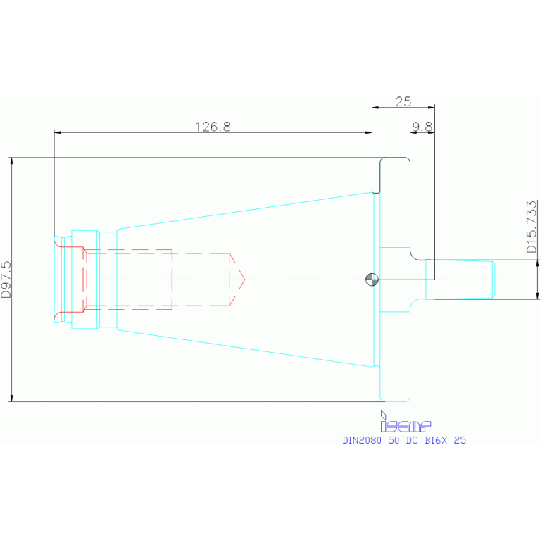 DIN2080 50 DC B16X 25