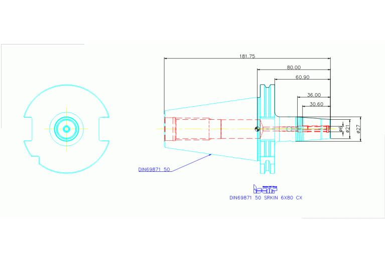 DIN69871 50 SRKIN 6X80 CX