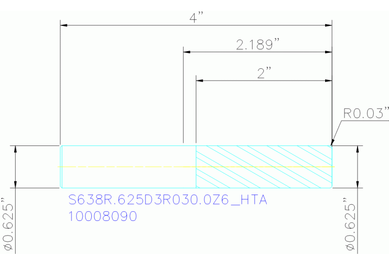 S638R.625D3R030.0Z6 HTA