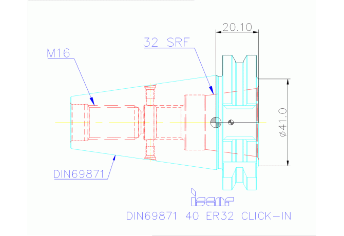 DIN69871 40 ER32 CLICK-IN