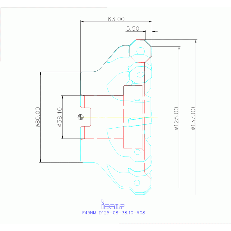 F45NM D125-08-38.10-R08